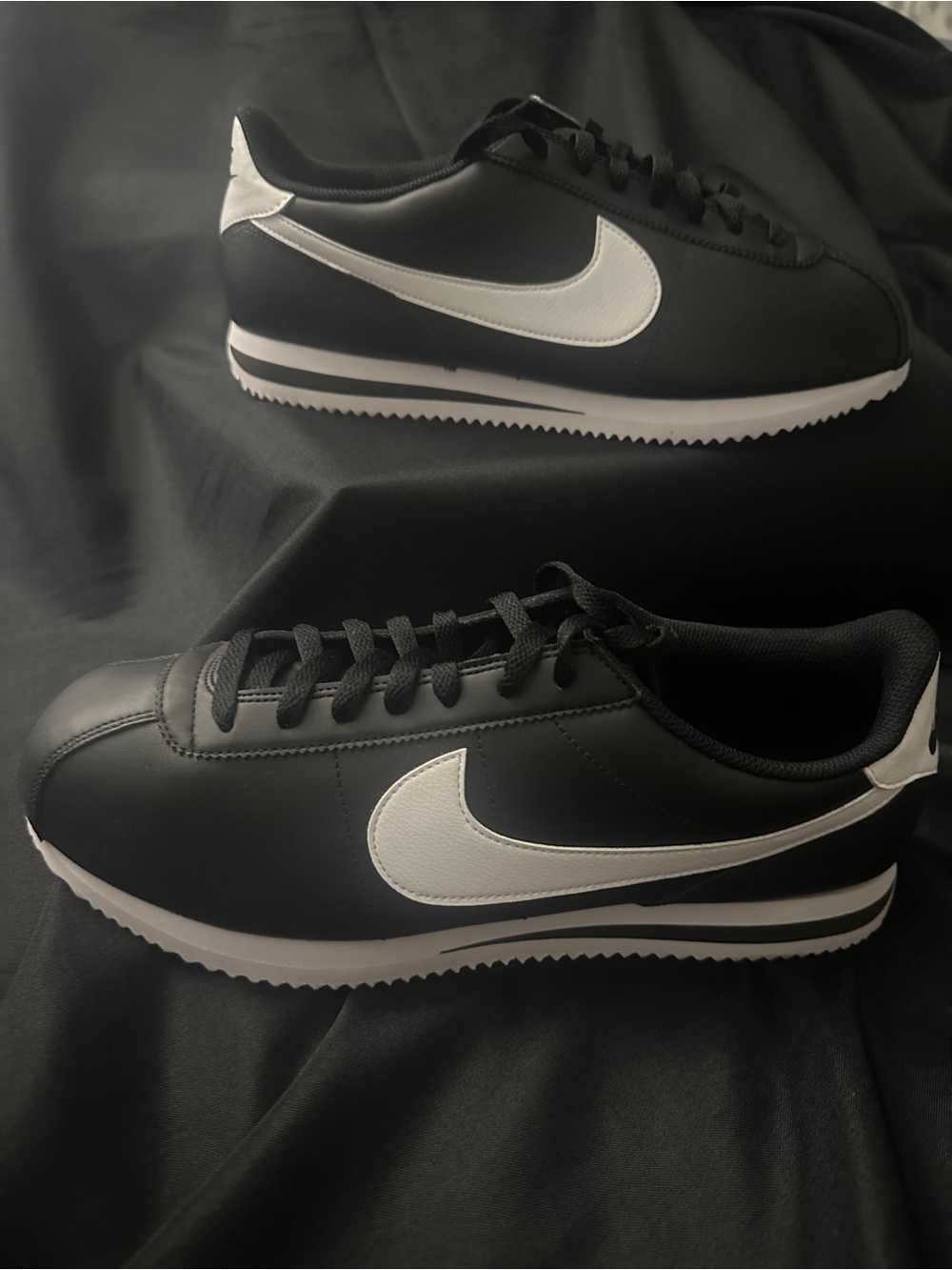 Nike Classic Black and White Cortez-Style Sneaker